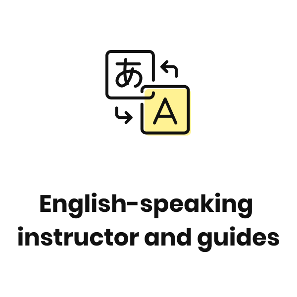 English-speaking instructor and guides