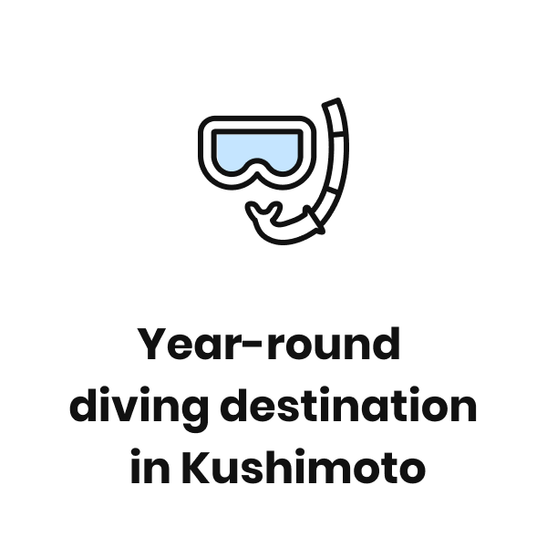 Year-round  diving destination in Kushimoto